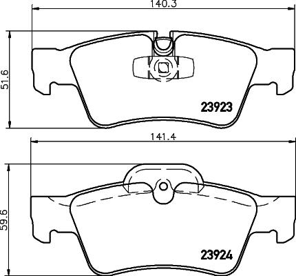 HELLA 8DB 355 026-091 - Тормозные колодки, дисковые, комплект autospares.lv