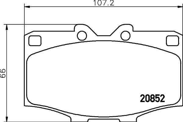 HELLA 8DB 355 026-791 - Тормозные колодки, дисковые, комплект autospares.lv