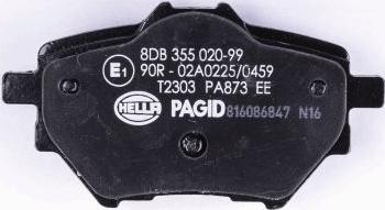 HELLA 8DB 355 020-991 - Тормозные колодки, дисковые, комплект autospares.lv