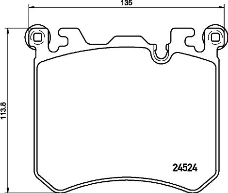 HELLA 8DB 355 020-431 - Тормозные колодки, дисковые, комплект autospares.lv