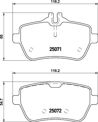 HELLA 8DB 355 020-471 - Тормозные колодки, дисковые, комплект autospares.lv