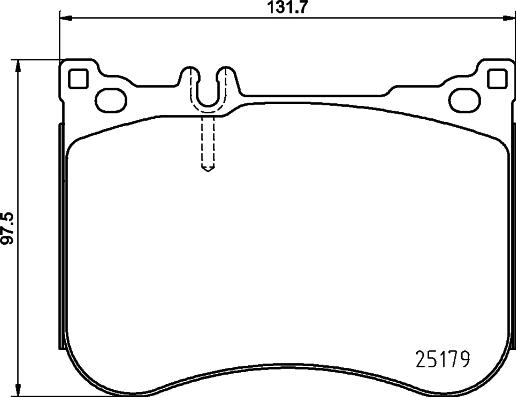 HELLA 8DB 355 020-581 - Тормозные колодки, дисковые, комплект autospares.lv