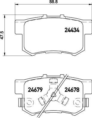 HELLA 8DB 355 020-021 - Тормозные колодки, дисковые, комплект autospares.lv