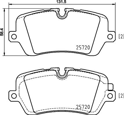 HELLA 8DB 355 020-361 - Тормозные колодки, дисковые, комплект autospares.lv