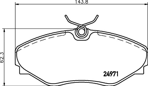 HELLA 8DB 355 020-731 - Тормозные колодки, дисковые, комплект autospares.lv