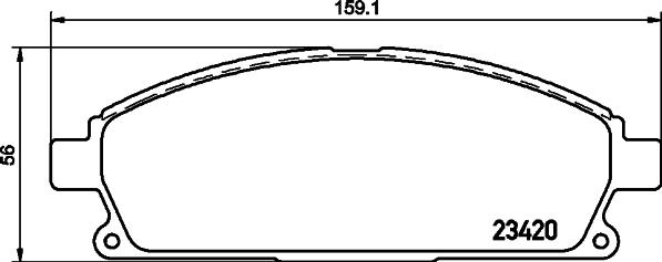 HELLA 8DB 355 021-651 - Тормозные колодки, дисковые, комплект autospares.lv