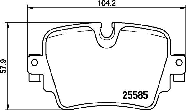 HELLA 8DB 355 021-161 - Тормозные колодки, дисковые, комплект autospares.lv