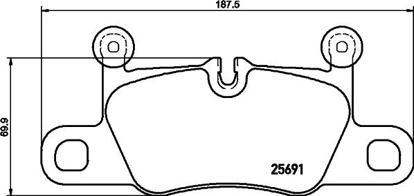 HELLA 8DB 355 021-351 - Тормозные колодки, дисковые, комплект autospares.lv