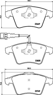 HELLA 8DB 355 021-221 - Тормозные колодки, дисковые, комплект autospares.lv