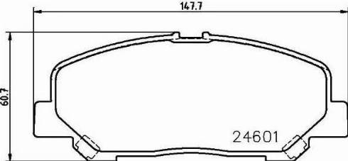 HELLA 8DB 355 014-391 - Тормозные колодки, дисковые, комплект autospares.lv