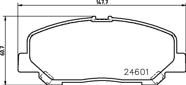 HELLA 8DB 355 028-651 - Тормозные колодки, дисковые, комплект autospares.lv