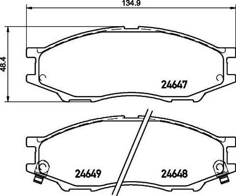 HELLA 8DB 355 020-041 - Тормозные колодки, дисковые, комплект autospares.lv