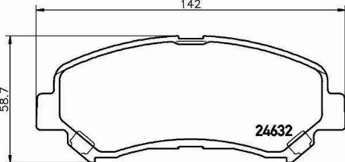 HELLA 8DB 355 013-781 - Тормозные колодки, дисковые, комплект autospares.lv