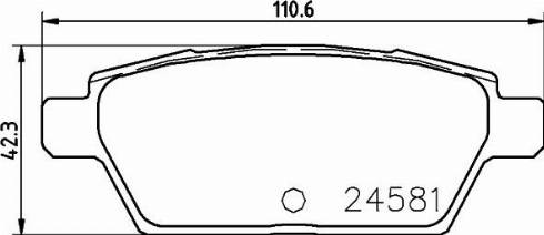 HELLA 8DB 355 023-971 - Тормозные колодки, дисковые, комплект autospares.lv