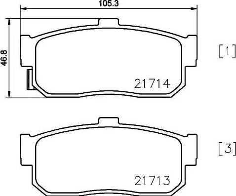 HELLA 8DB 355 023-181 - Тормозные колодки, дисковые, комплект autospares.lv