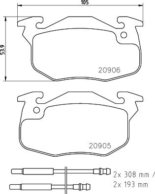 HELLA 8DB 355 023-801 - Тормозные колодки, дисковые, комплект autospares.lv