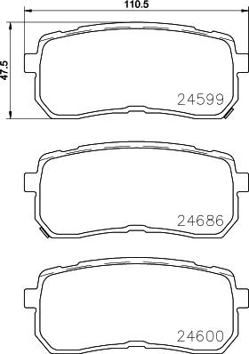 HELLA 8DB 355 023-231 - Тормозные колодки, дисковые, комплект autospares.lv