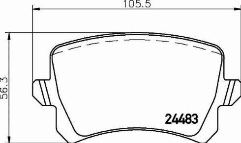 HELLA 8DB 355 026-191 - Тормозные колодки, дисковые, комплект autospares.lv