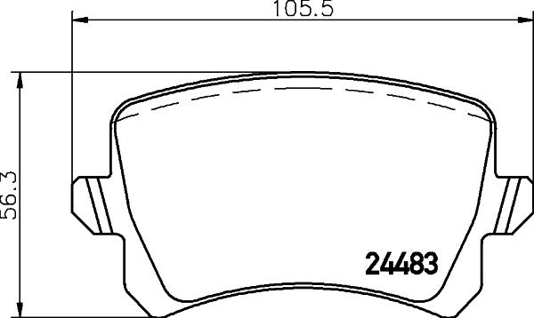 HELLA 8DB 355 023-761 - Тормозные колодки, дисковые, комплект autospares.lv