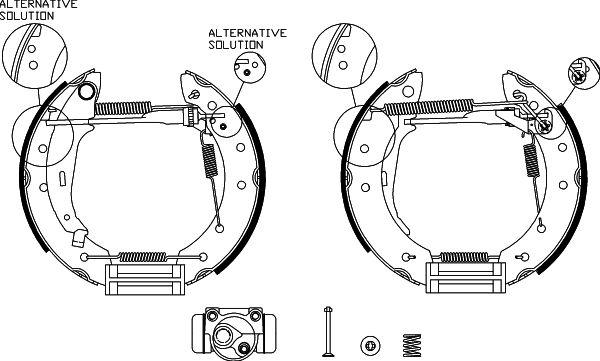 HELLA 8DB 355 022-681 - Комплект тормозных колодок, барабанные autospares.lv