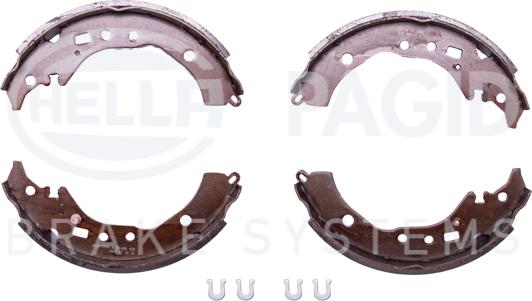 HELLA 8DB 355 022-021 - Комплект тормозных колодок, барабанные autospares.lv