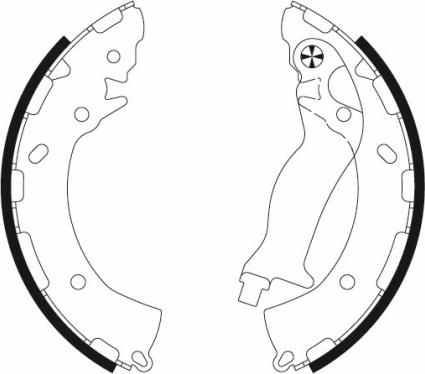 HELLA 8DB 355 022-191 - Комплект тормозных колодок, барабанные autospares.lv