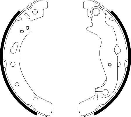 HELLA 8DB 355 022-121 - Комплект тормозных колодок, барабанные autospares.lv