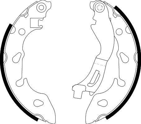 HELLA 8DB 355 022-211 - Комплект тормозных колодок, барабанные autospares.lv