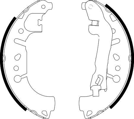 HELLA 8DB 355 022-271 - Комплект тормозных колодок, барабанные autospares.lv