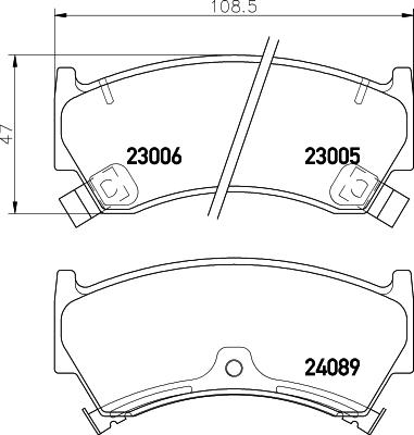 HELLA 8DB 355 027-401 - Тормозные колодки, дисковые, комплект autospares.lv