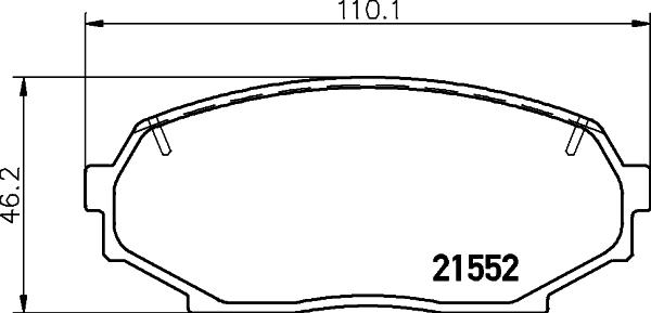 HELLA 8DB 355 027-051 - Тормозные колодки, дисковые, комплект autospares.lv