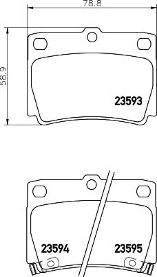 HELLA 8DB 355 027-741 - Тормозные колодки, дисковые, комплект autospares.lv