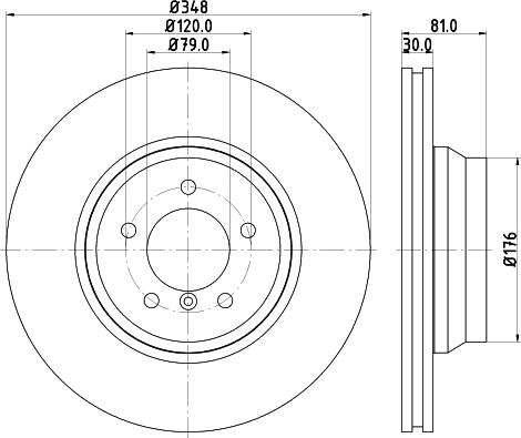 HELLA 8DD 355 129-781 - Тормозной диск autospares.lv