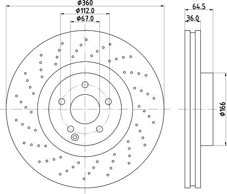 HELLA 8DD 355 109-492 - Тормозной диск autospares.lv