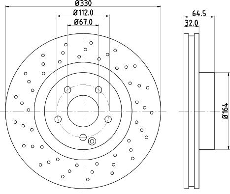 HELLA 8DD 355 109-472 - Тормозной диск autospares.lv