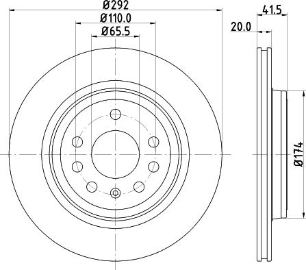 HELLA 8DD 355 109-191 - Тормозной диск autospares.lv