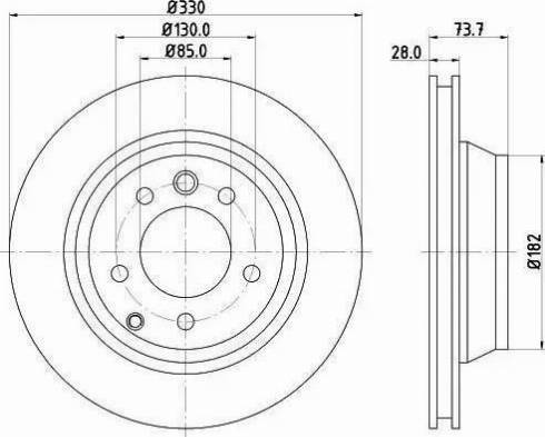 HELLA 8DD 355 121-111 - Тормозной диск autospares.lv