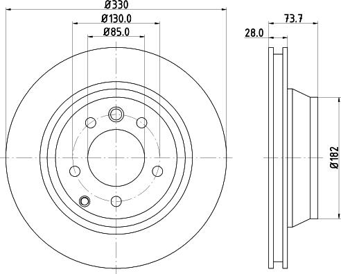 HELLA 8DD 355 109-822 - Тормозной диск autospares.lv