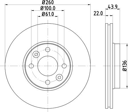 HELLA 8DD 355 109-331 - Тормозной диск autospares.lv