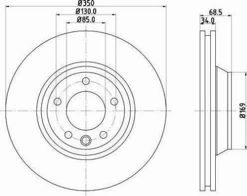 HELLA 8DD 355 121-091 - Тормозной диск autospares.lv