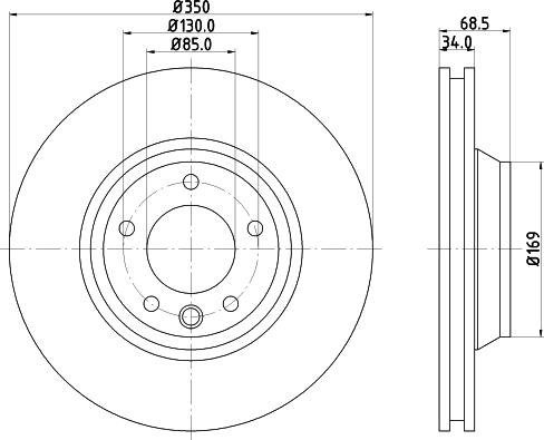 HELLA 8DD 355 109-781 - Тормозной диск autospares.lv