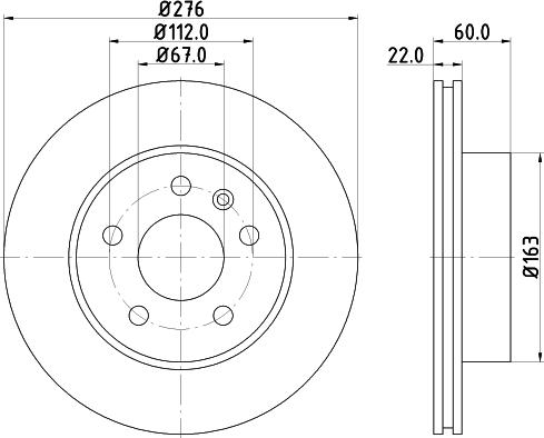 HELLA 8DD 355 104-521 - Тормозной диск autospares.lv