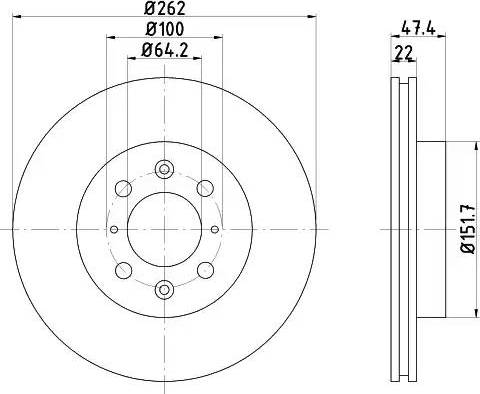 HELLA 8DD 355 104-041 - Тормозной диск autospares.lv