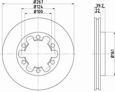 HELLA 8DD 355 104-011 - Тормозной диск autospares.lv