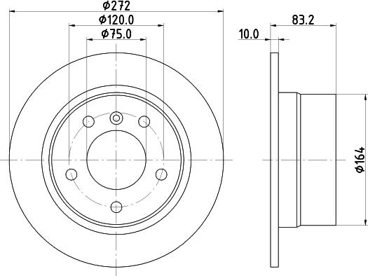 HELLA 8DD 355 124-711 - Тормозной диск autospares.lv