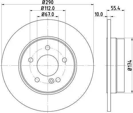 HELLA 8DD 355 121-991 - Тормозной диск autospares.lv