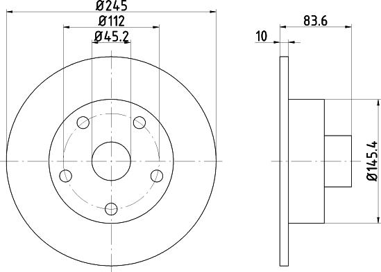 HELLA 8DD 355 104-232 - Тормозной диск autospares.lv