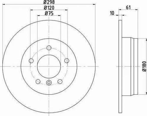 HELLA 8DD 355 104-801 - Тормозной диск autospares.lv