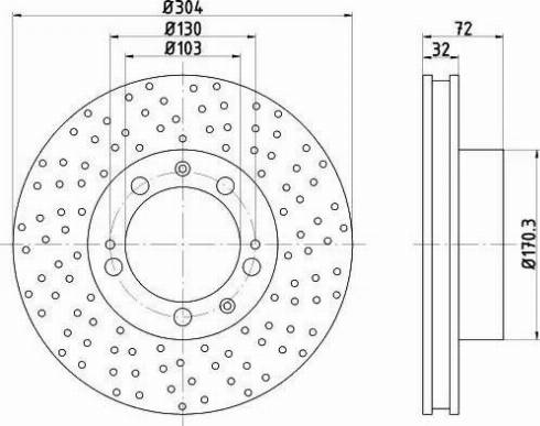 HELLA 8DD 355 104-731 - Тормозной диск autospares.lv