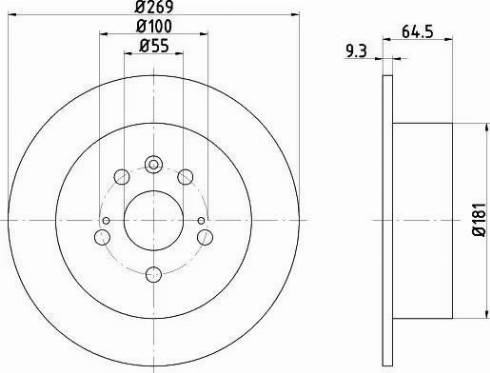 HELLA 8DD 355 105-901 - Тормозной диск autospares.lv